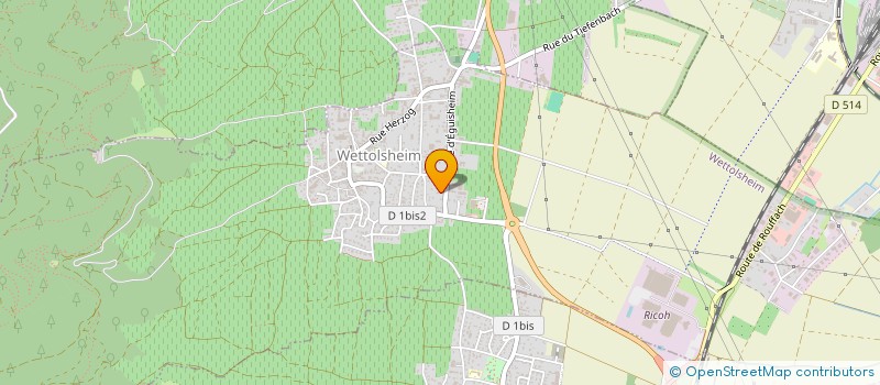 localisation de l'entreprise SCI D.B.  WETTOLSHEIM