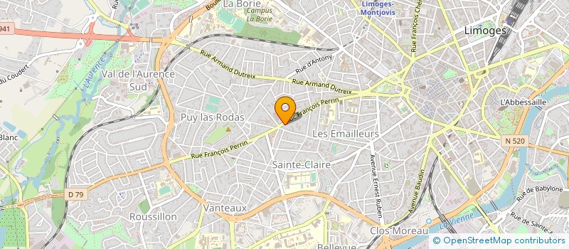 localisation de l'entreprise SCI D.B.L.T à LIMOGES