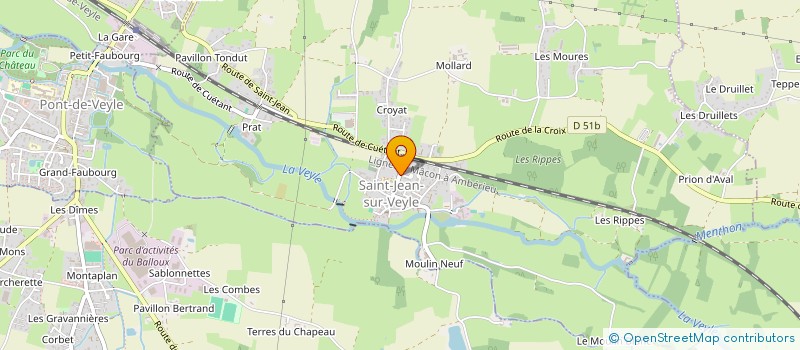 localisation de l'entreprise SCI D.B.M  SAINT-JEAN-SUR-VEYLE