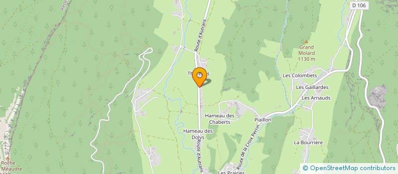 localisation de l'entreprise SCI D.CALM  AUTRANS-MEAUDRE EN VERCORS