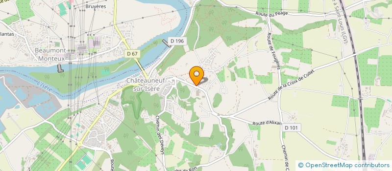 localisation de l'entreprise SCI D DE LA SABLIERE  CHATEAUNEUF-SUR-ISERE