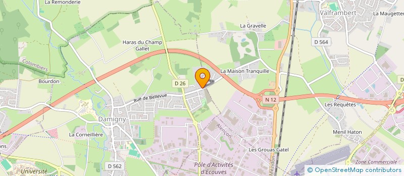 localisation de l'entreprise SCI D'ECOUVES à DAMIGNY
