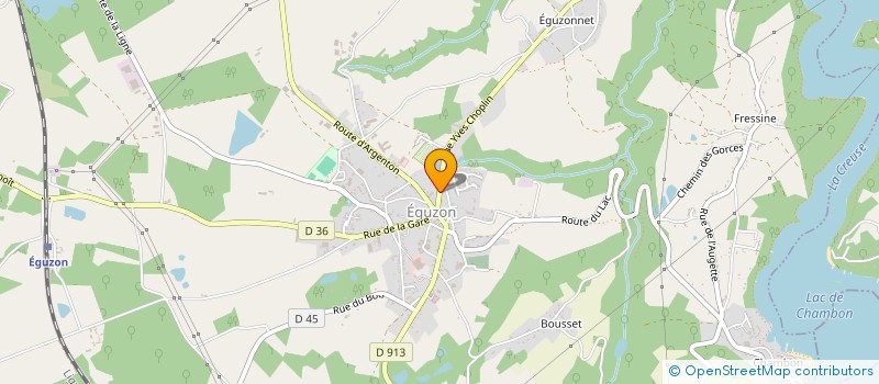 localisation de l'entreprise SCI D EGUZON LA GARENNE à EGUZON-CHANTOME