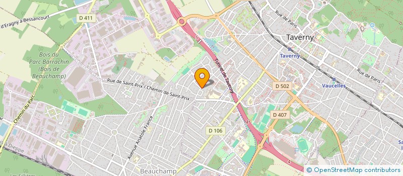 localisation de l'entreprise SCI D'EN FACE  TAVERNY