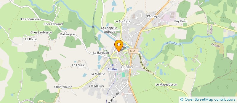 localisation de l'entreprise SCI D'ENTRE TOURS à CHALUS