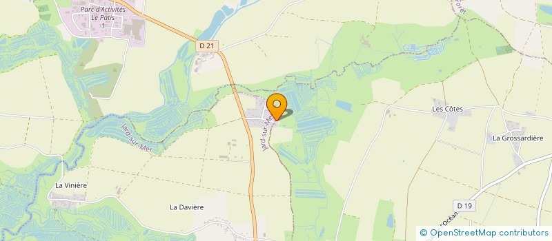 localisation de l'entreprise SCI D'ESTEVENOU  JARD-SUR-MER