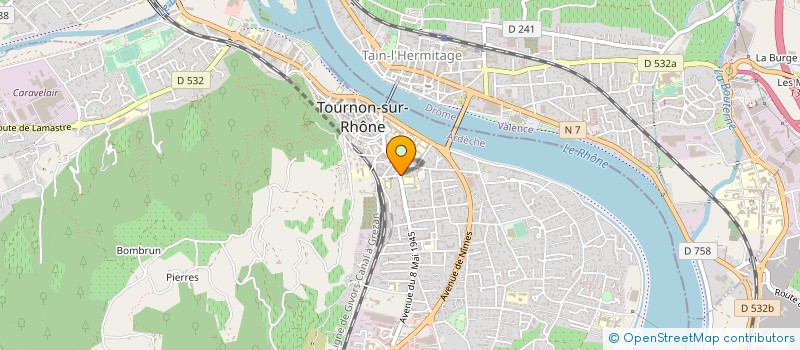 localisation de l'entreprise SCI D ET A TRANSACTIONS à TOURNON-SUR-RHONE