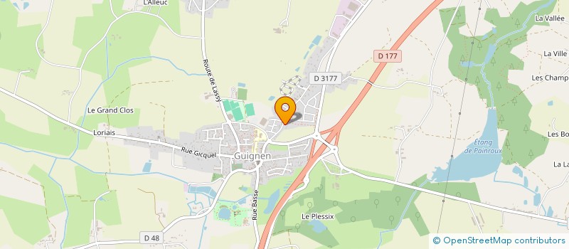 localisation de l'entreprise SCI D ET J.  GUIGNEN