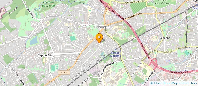 localisation de l'entreprise SCI D.F.B.  PESSAC