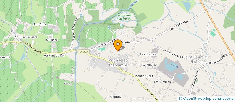 localisation de l'entreprise SCI D & F DEVELOPPEMENT  PRIGNAC-ET-MARCAMPS