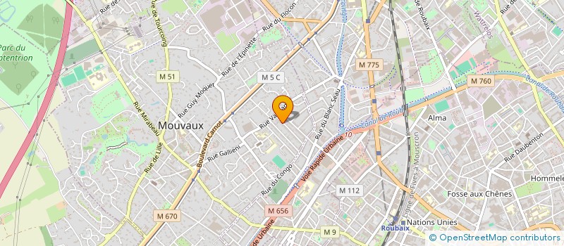 localisation de l'entreprise SCI D.F.E.F  MOUVAUX