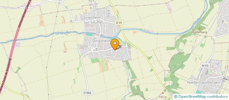 localisation de l'entreprise SCI D FRERES  DINGSHEIM