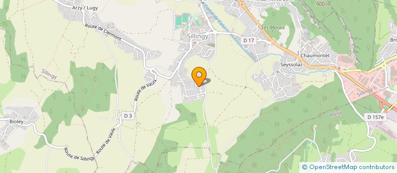 localisation de l'entreprise SCI D.G.L.  SILLINGY