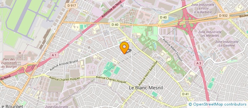 localisation de l'entreprise SCI D.H.R à LE BLANC-MESNIL