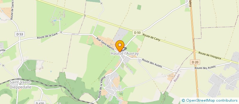 localisation de l'entreprise SCI D'HEUNIERES  HAUTOT-L'AUVRAY