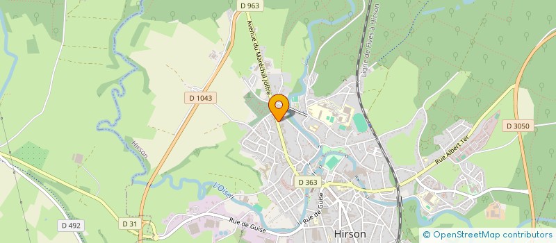 localisation de l'entreprise SCI D HIRSON  HIRSON
