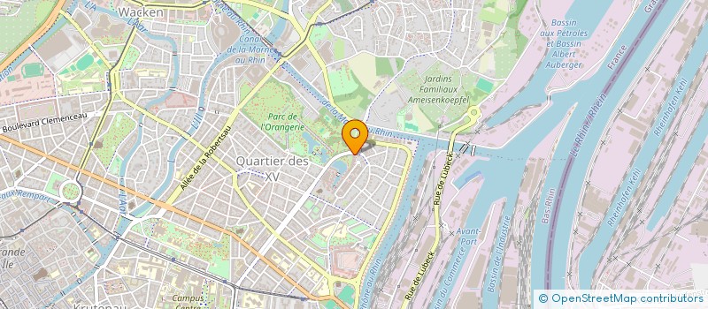 localisation de l'entreprise SCI D.I.N.  STRASBOURG