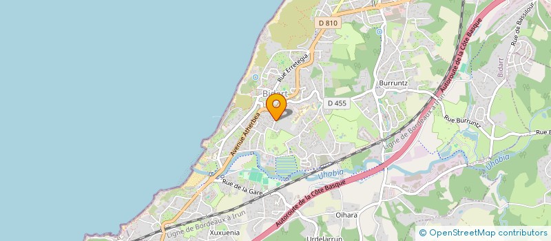 localisation de l'entreprise SCI D'ILBARITZ à BIDART