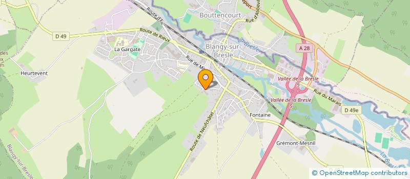 localisation de l'entreprise SCI D'INCARVILLE à BLANGY-SUR-BRESLE