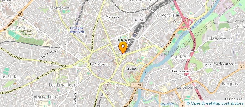 localisation de l'entreprise SCI D'INVESTISSEMENT DU 40 RUE THEODORE BAC à LIMOGES