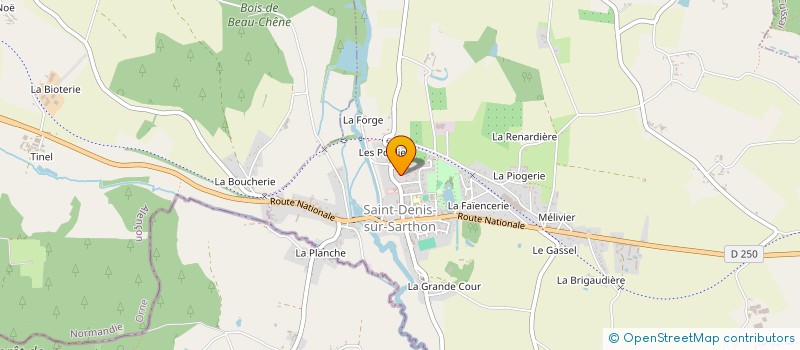 localisation de l'entreprise SCI D'INVESTISSEMENT J C B à SAINT-DENIS-SUR-SARTHON