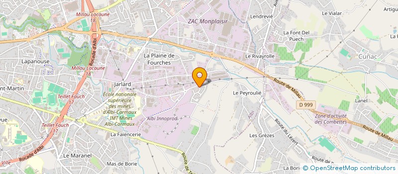 localisation de l'entreprise SCI D.J. à ALBI