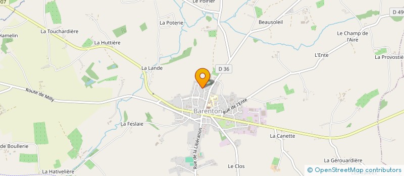 localisation de l'entreprise SCI D.J.C.  BARENTON