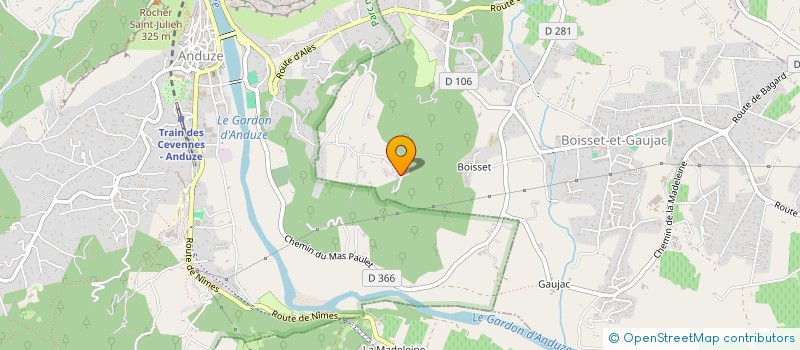 localisation de l'entreprise SCI D L ARBOUSSET  BOISSET-ET-GAUJAC