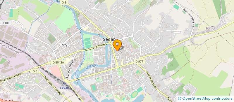 localisation de l'entreprise SCI D.M.C.  SEDAN