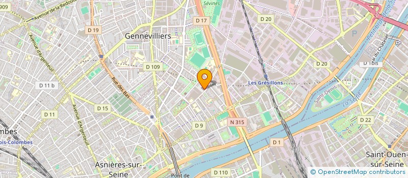 localisation de l'entreprise SCI D.M.D.G à GENNEVILLIERS