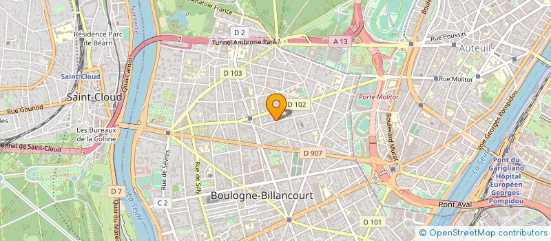 localisation de l'entreprise SCI D.M.E.S. à BOULOGNE-BILLANCOURT
