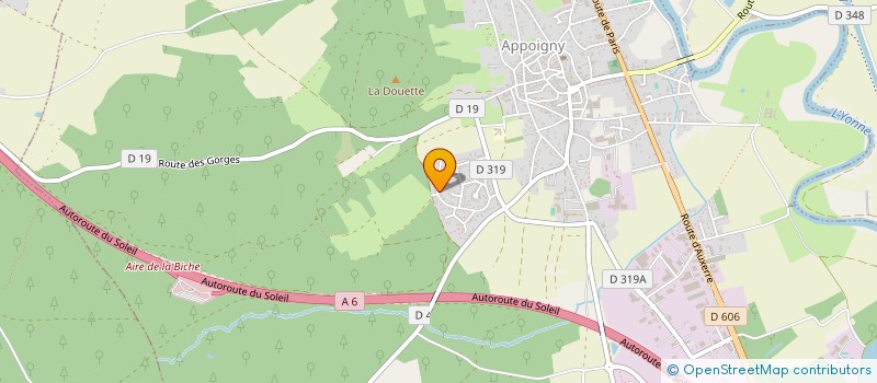 localisation de l'entreprise SCI D.M.S.  APPOIGNY