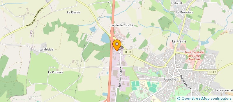 localisation de l'entreprise SCI D.M.T.  GUICHEN