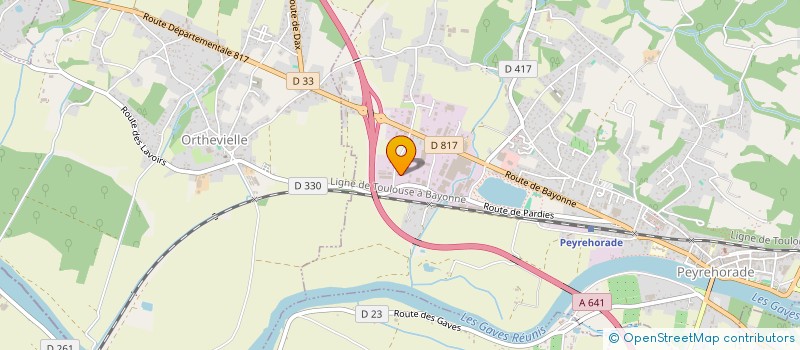 localisation de l'entreprise SCI D.O.D  PEYREHORADE