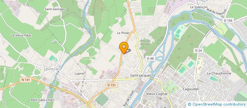 localisation de l'entreprise SCI D'OLERON à COGNAC