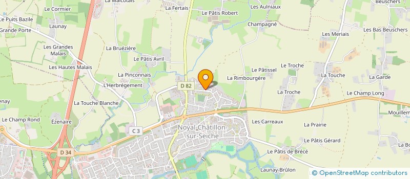 localisation de l'entreprise SCI D'ORGERES  NOYAL-CHATILLON-SUR-SEICHE