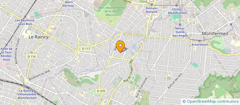 localisation de l'entreprise SCI D'ORIGNY à GAGNY