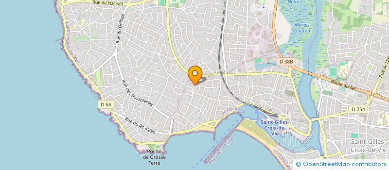 localisation de l'entreprise SCI D'ORLEANS à SAINT-GILLES-CROIX-DE-VIE