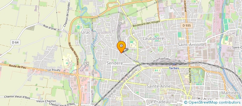 localisation de l'entreprise SCI D'OURS  TARBES