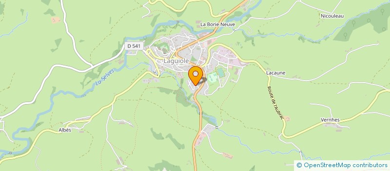 localisation de l'entreprise SCI D OUSTRAC  LAGUIOLE