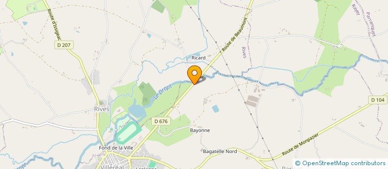 localisation de l'entreprise SCI D-P  VILLEREAL