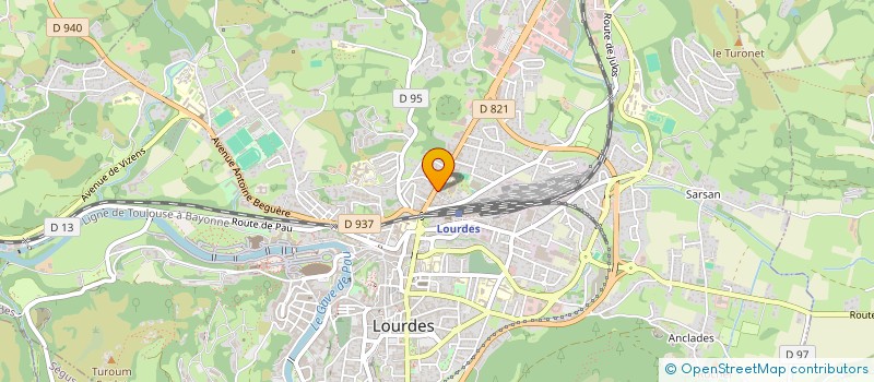 localisation de l'entreprise SCI D.P.I  LOURDES