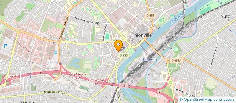 localisation de l'entreprise SCI D.P.S.A.  THIONVILLE