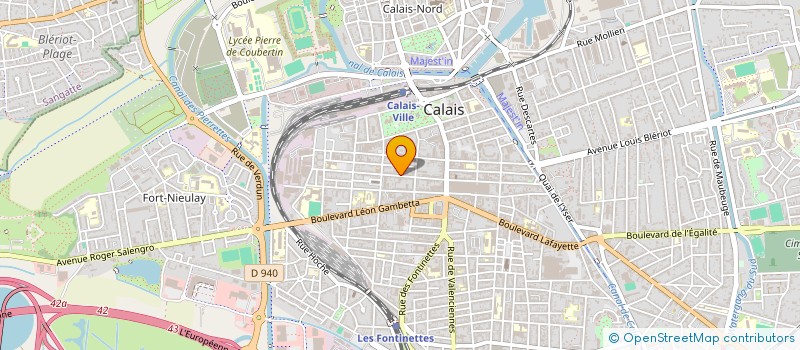 localisation de l'entreprise SCI D.S.  CALAIS