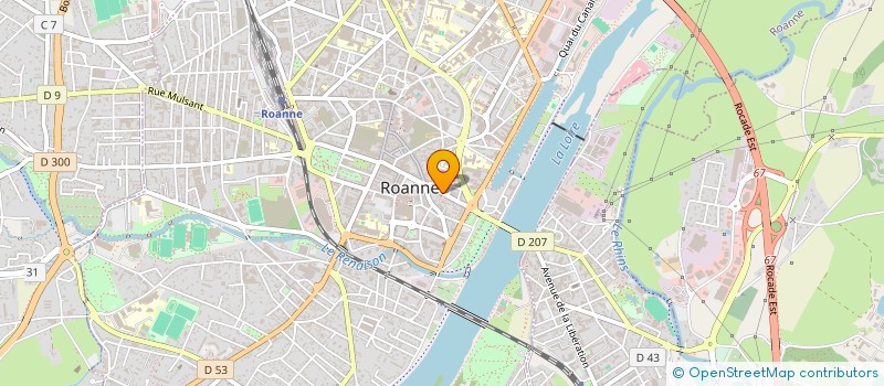 localisation de l'entreprise SCI D.S.  ROANNE