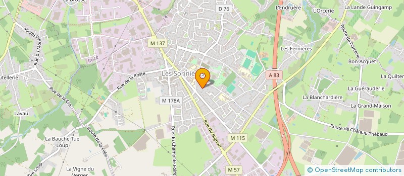 localisation de l'entreprise SCI D & S  LES SORINIERES