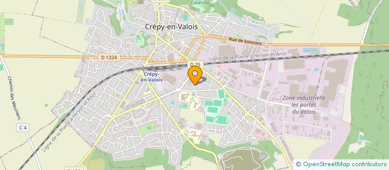 localisation de l'entreprise SCI D.S.60.  CREPY-EN-VALOIS