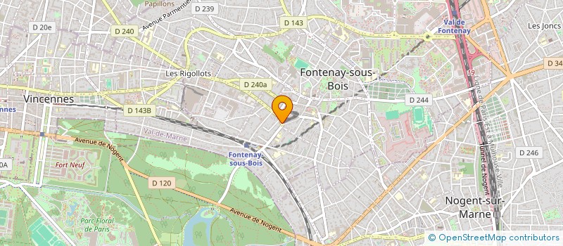 localisation de l'entreprise SCI D.S.F. à FONTENAY SOUS BOIS