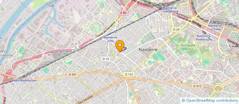 localisation de l'entreprise SCI D.T DOUMER  NANTERRE