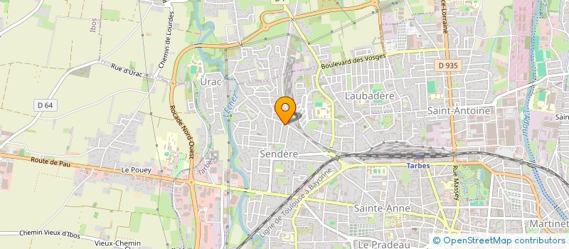 localisation de l'entreprise SCI D'URAC  TARBES